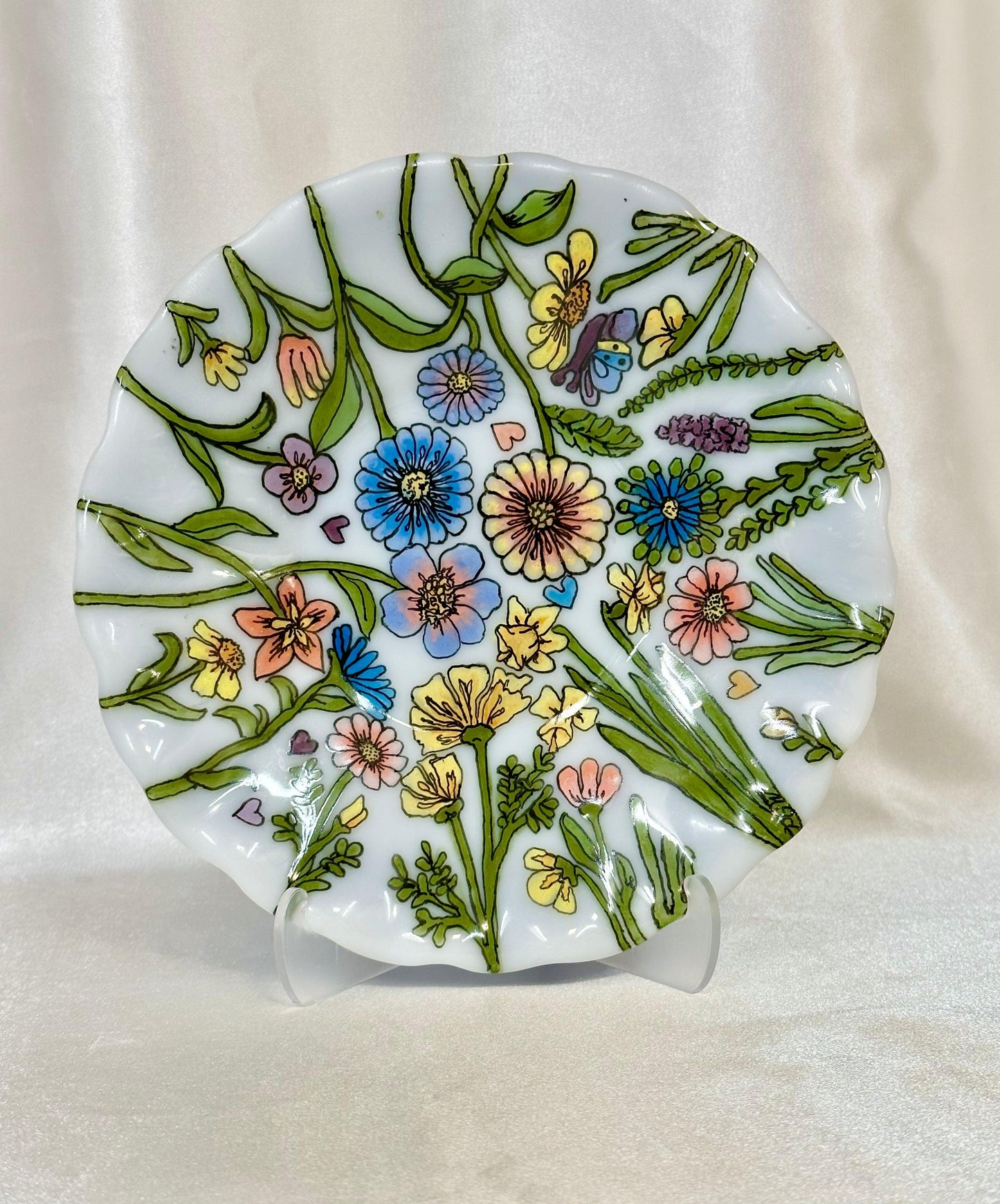 8" Summer Flower Burst Bowl` - Powerglassworks