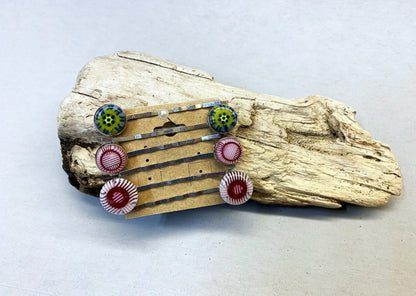 Fused Glass Bobby Pins - Powerglassworks