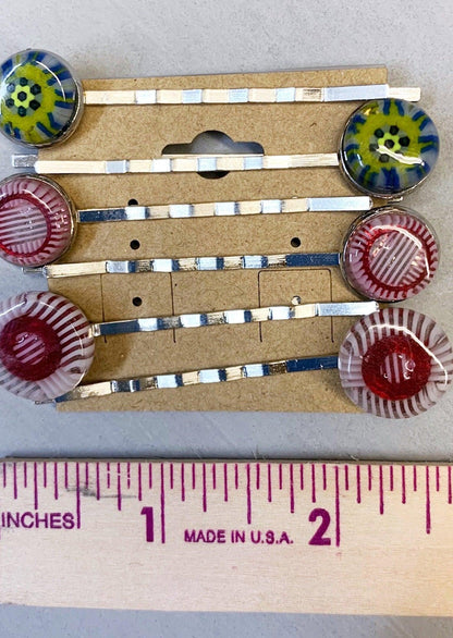 Fused Glass Bobby Pins - Powerglassworks